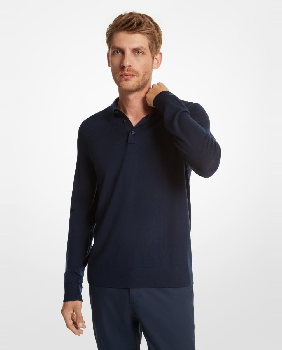 Imagem 0 de Camisola de Malha de Lã Merino com Colarinho de Polo