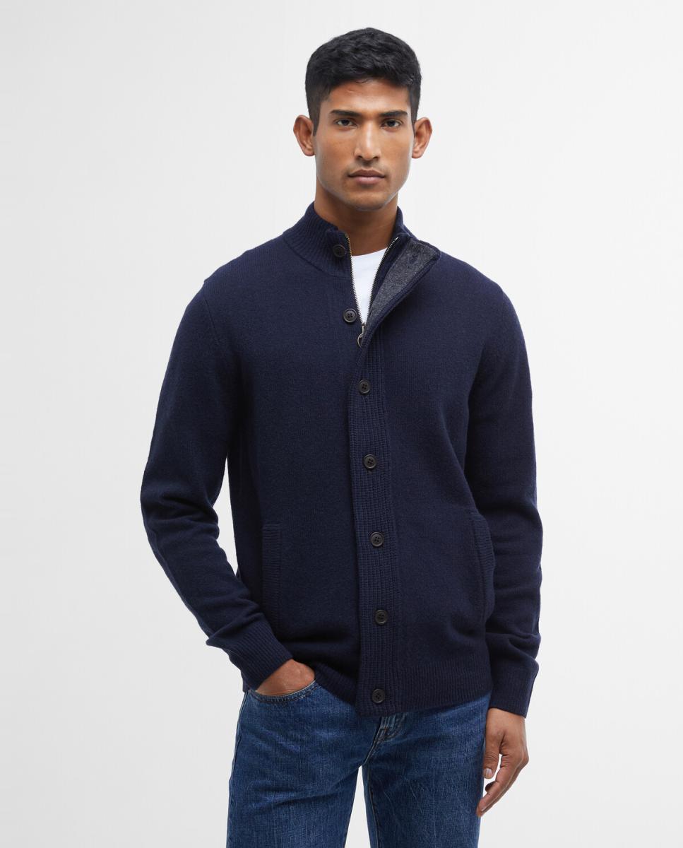 Imagen 1 de Cardigan de hombre con solapa bicolor Azul marino