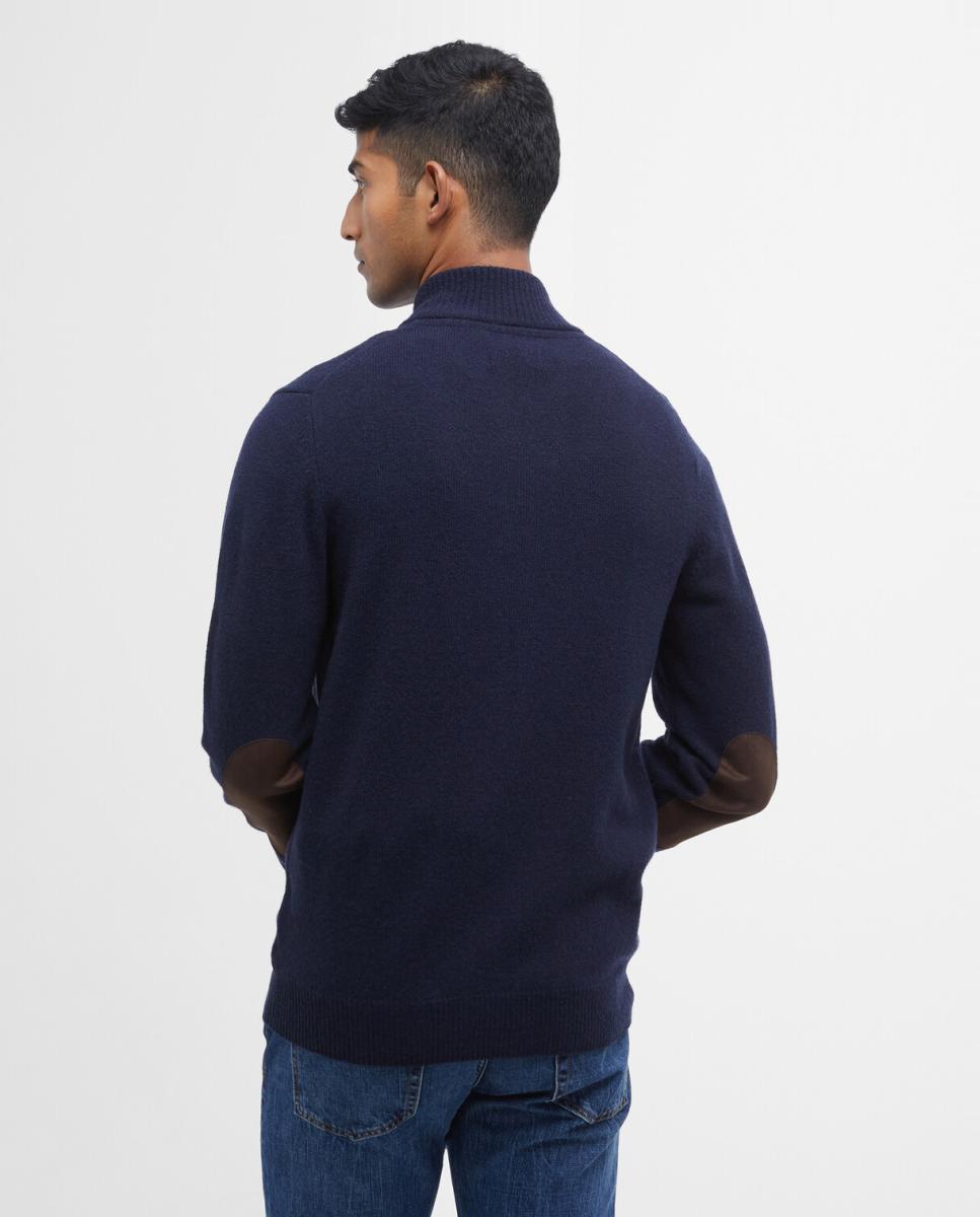 Imagen 2 de Cardigan de hombre con solapa bicolor - Barbour - Azul marino Azul marino