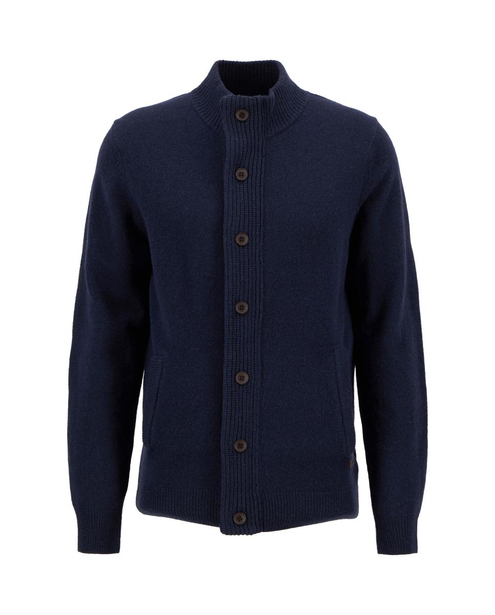Imagen 5 de Cardigan de hombre con solapa bicolor - Barbour - Azul marino Azul marino