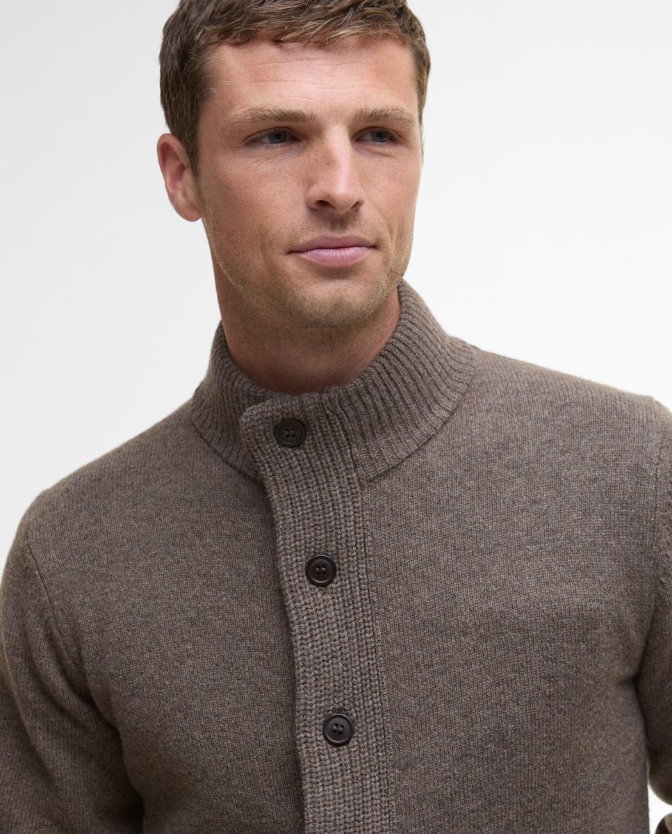 Imagen 3 de Cardigan de hombre con solapa bicolor - Barbour - Marrón claro Marrón claro