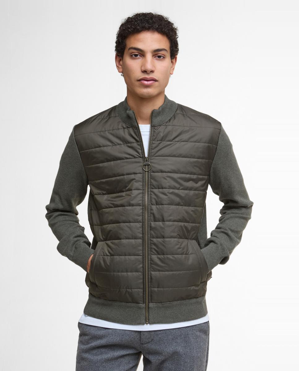 Imagen 1 de Cardigan de hombre de punto con pecho acolchado Gris