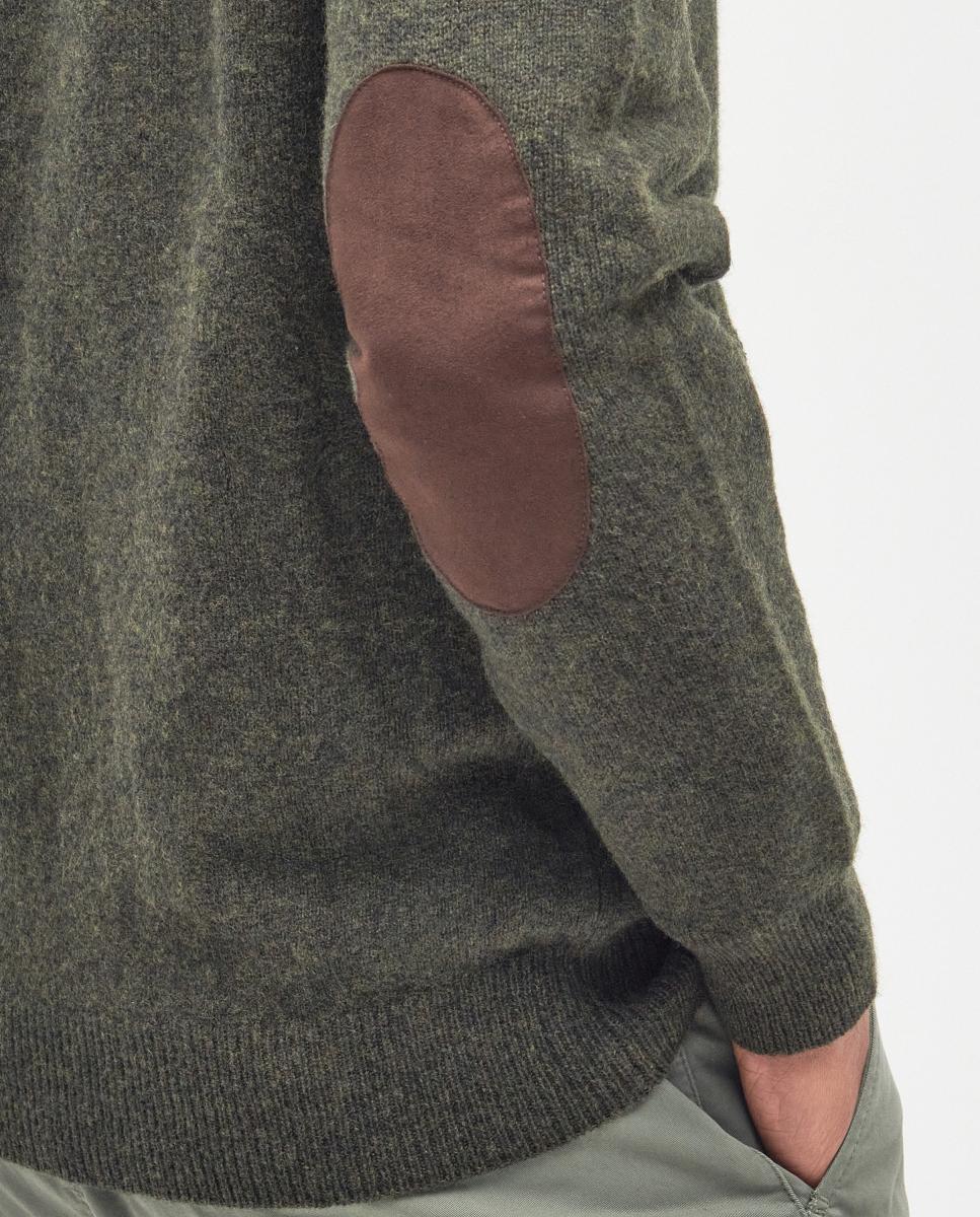 Imagen 6 de Cardigan de hombre con solapa bicolor - Barbour - Verde oscuro Verde oscuro