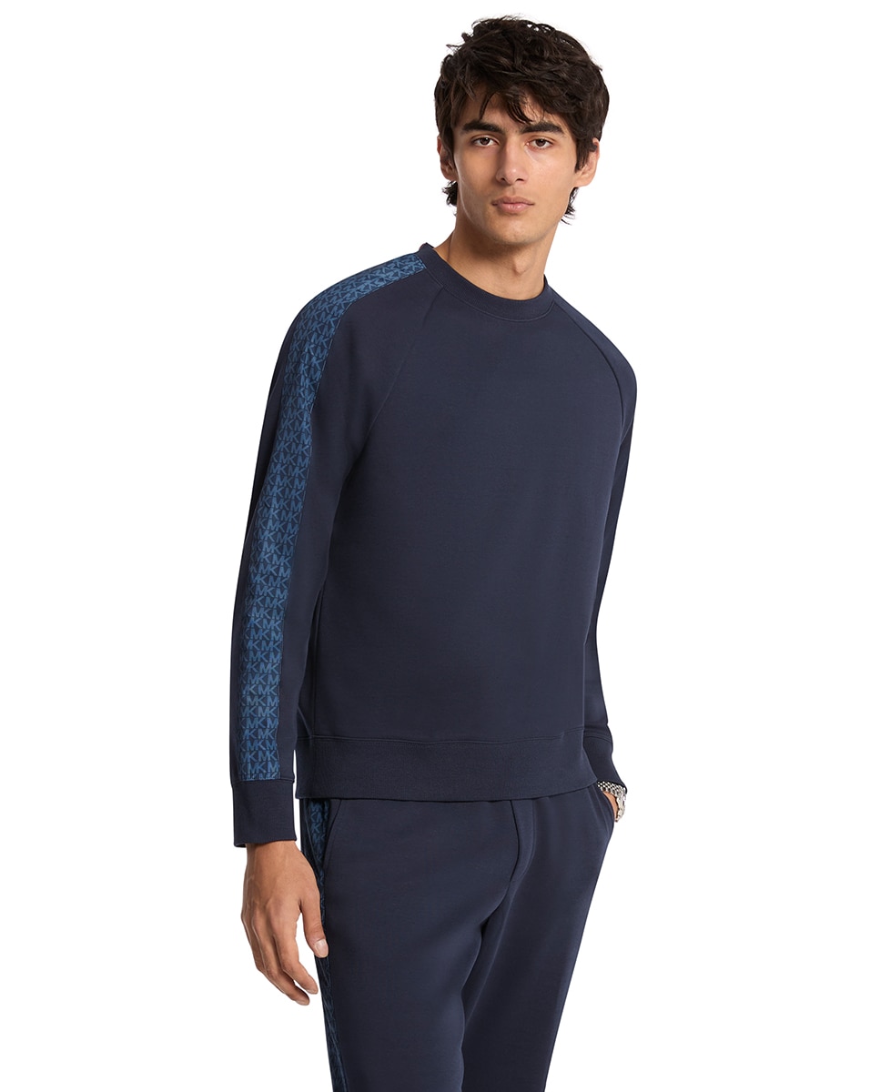 Imagem 0 de Sweatshirt com Rebordo Decorativo Lateral nas Mangas com Logótipos