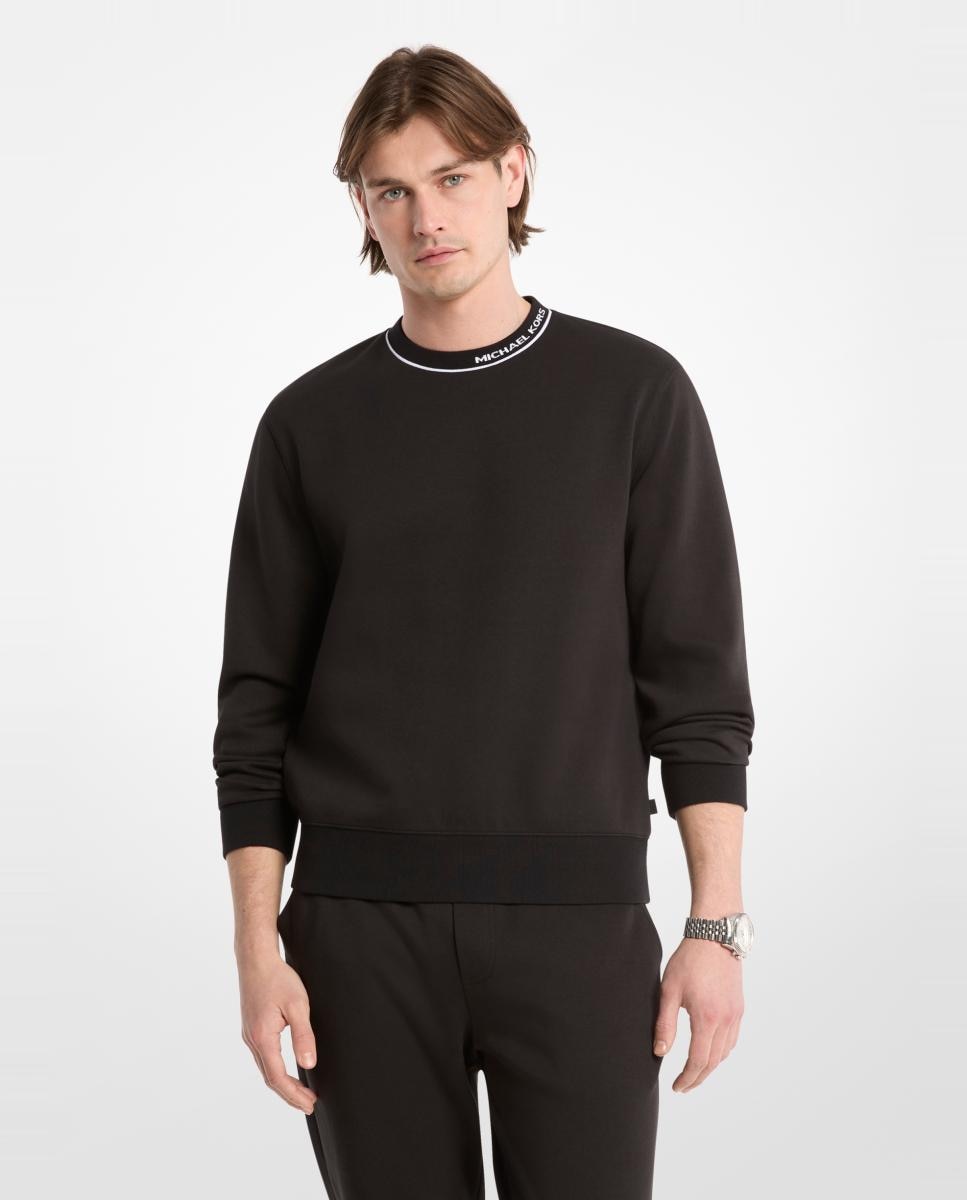Sudadera de hombre con vivo en contraste y detalle de marca en lateral del cuello - Michael Kors - Negro Negro-1