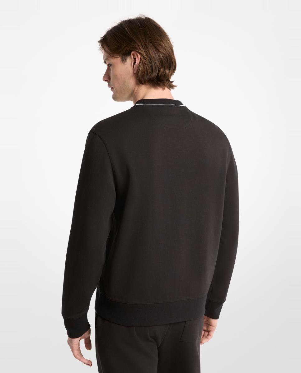 Sudadera de hombre con vivo en contraste y detalle de marca en lateral del cuello - Michael Kors - Negro Negro-2