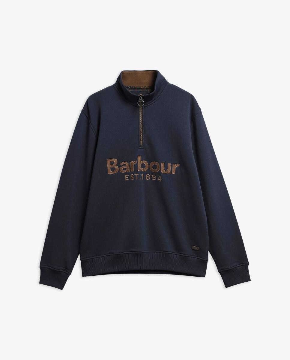 Sudadera de hombre con media cremallera - Barbour - Marrón claro Marrón claro-4