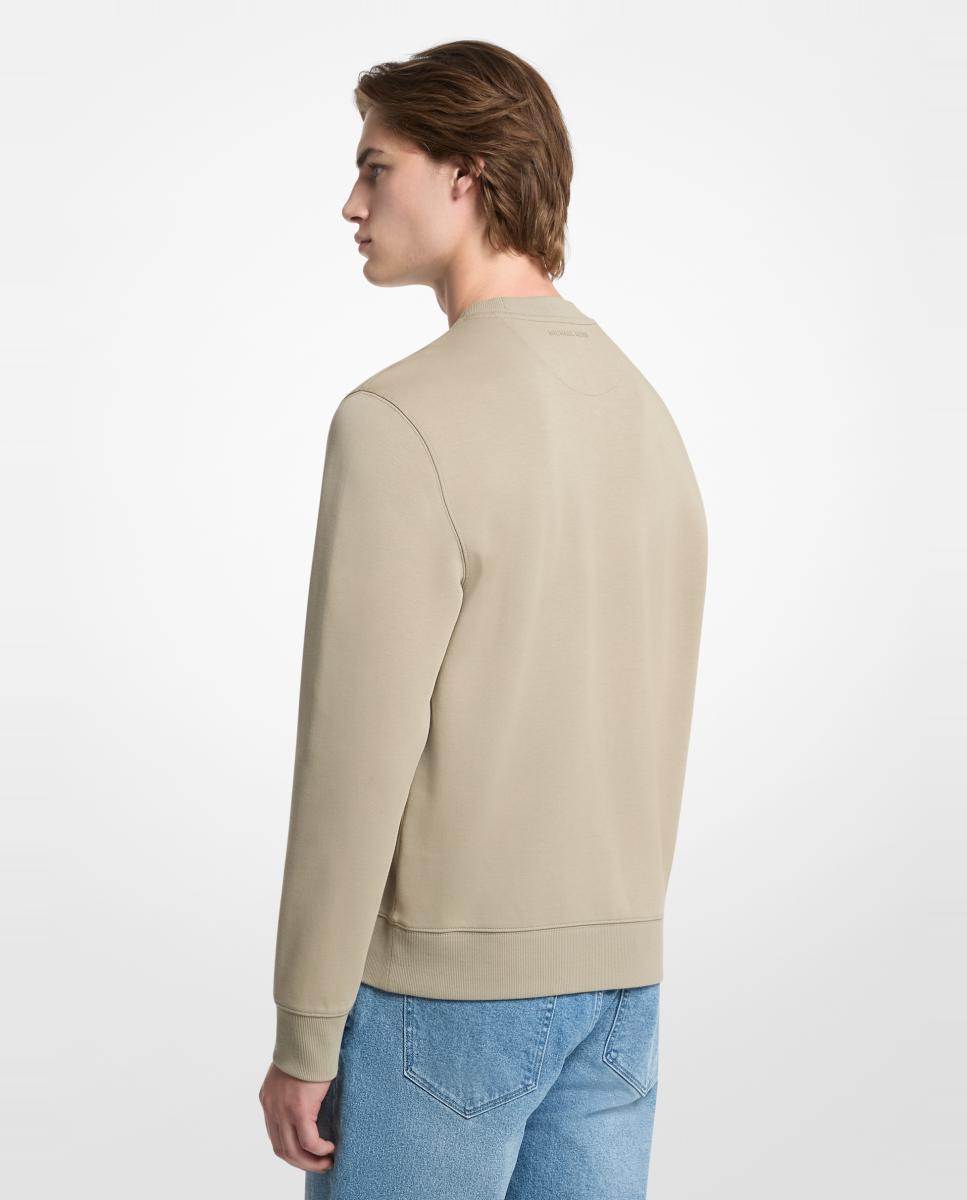 Sweatshirt de Manga Comprida com Gola Redonda e Logótipo à Frente Verde-claro-2
