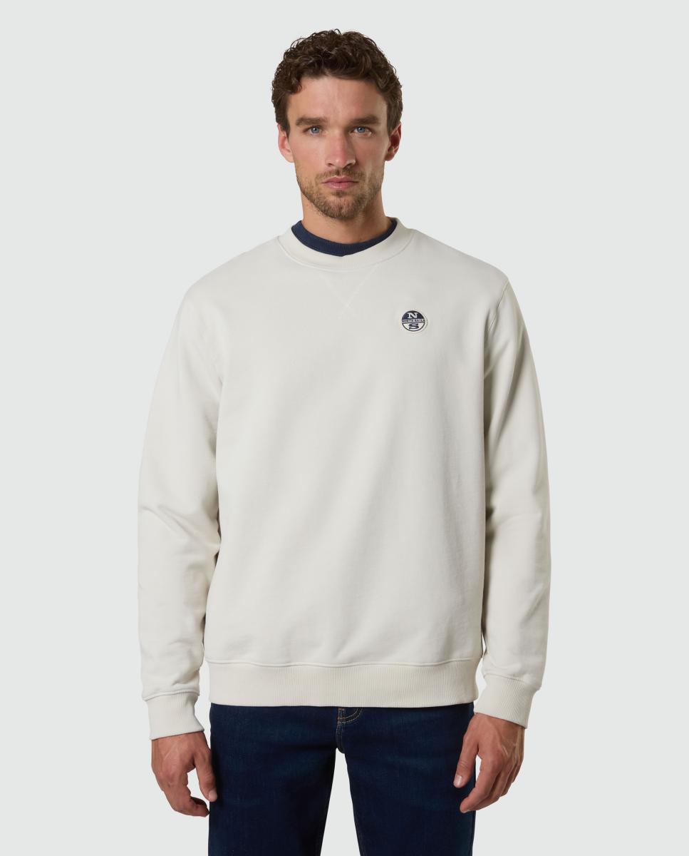 Imagen 1 de Sudadera de hombre algodón orgánico cuello redondo - North Sails - Blanco Blanco