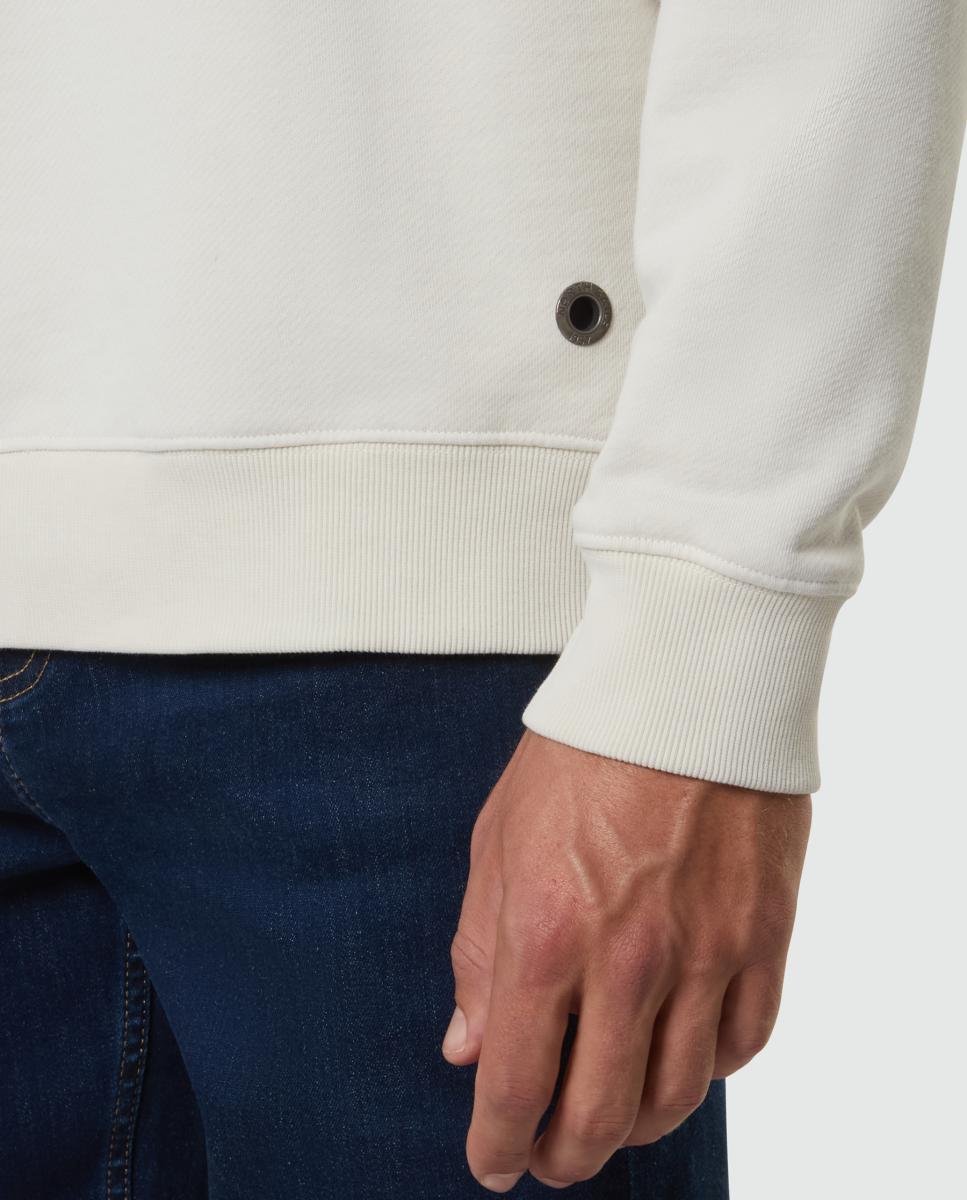 Imagen 5 de Sudadera de hombre algodón orgánico cuello redondo - North Sails - Blanco Blanco