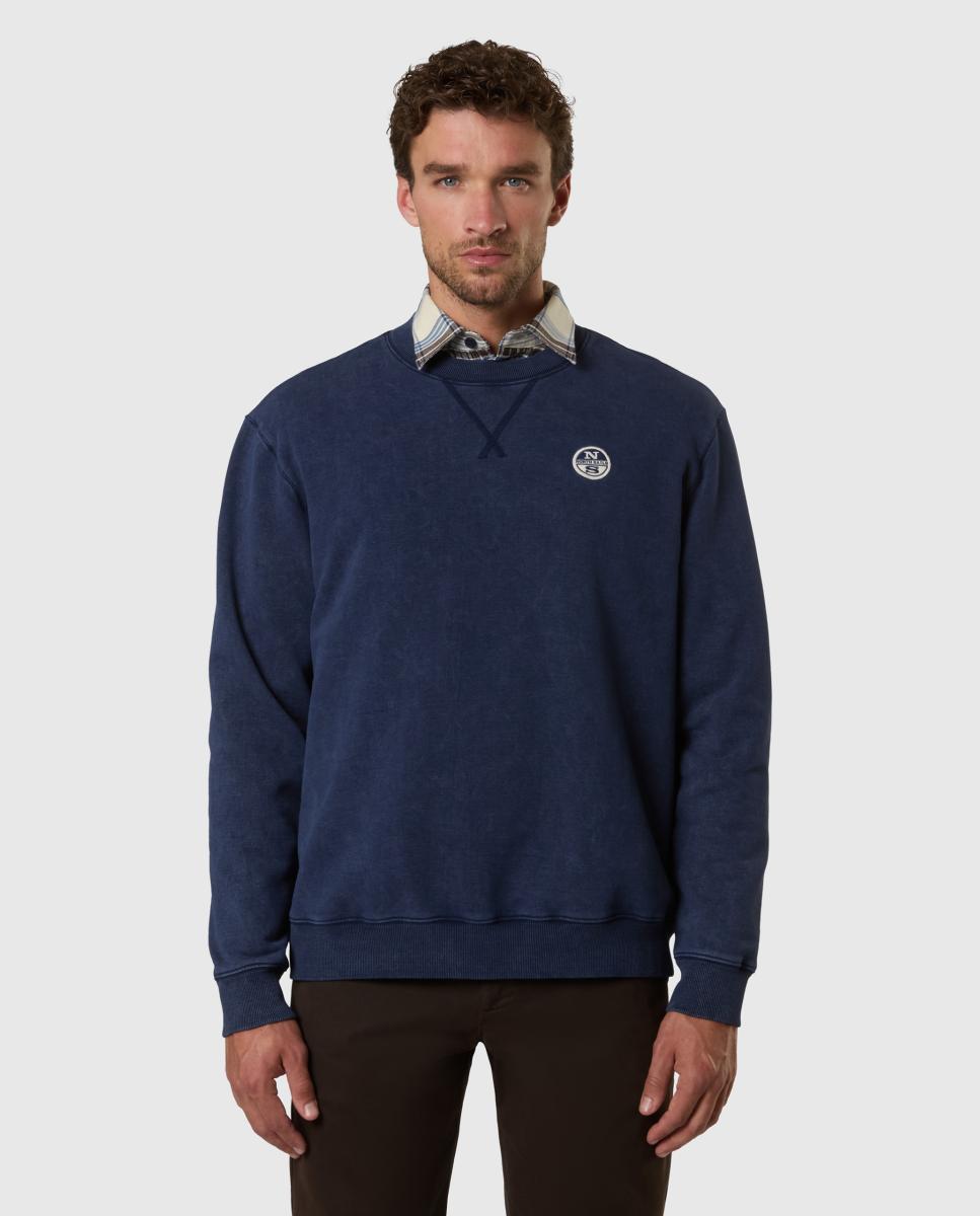 Imagem 0 de Sweatshirt de Algodão Orgânico com Gola Redonda