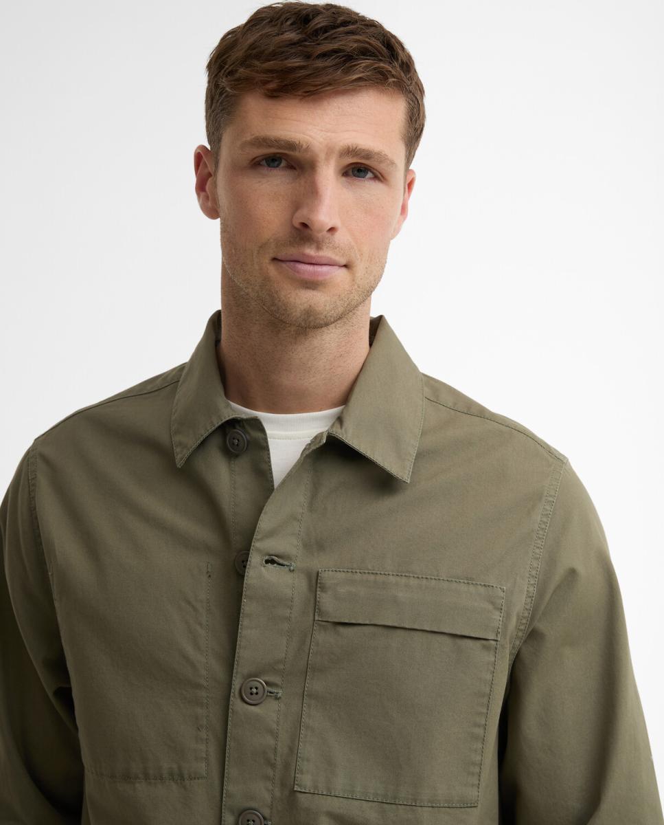 Imagen 3 de Sobrecamisa abotonada con ribete de tartán - Barbour - Verde Verde
