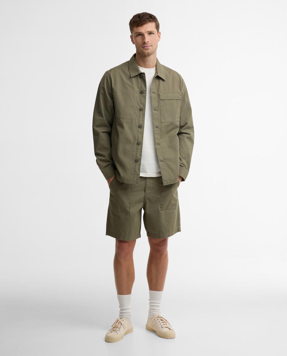 Imagen 7 de Sobrecamisa abotonada con ribete de tartán - Barbour - Verde Verde