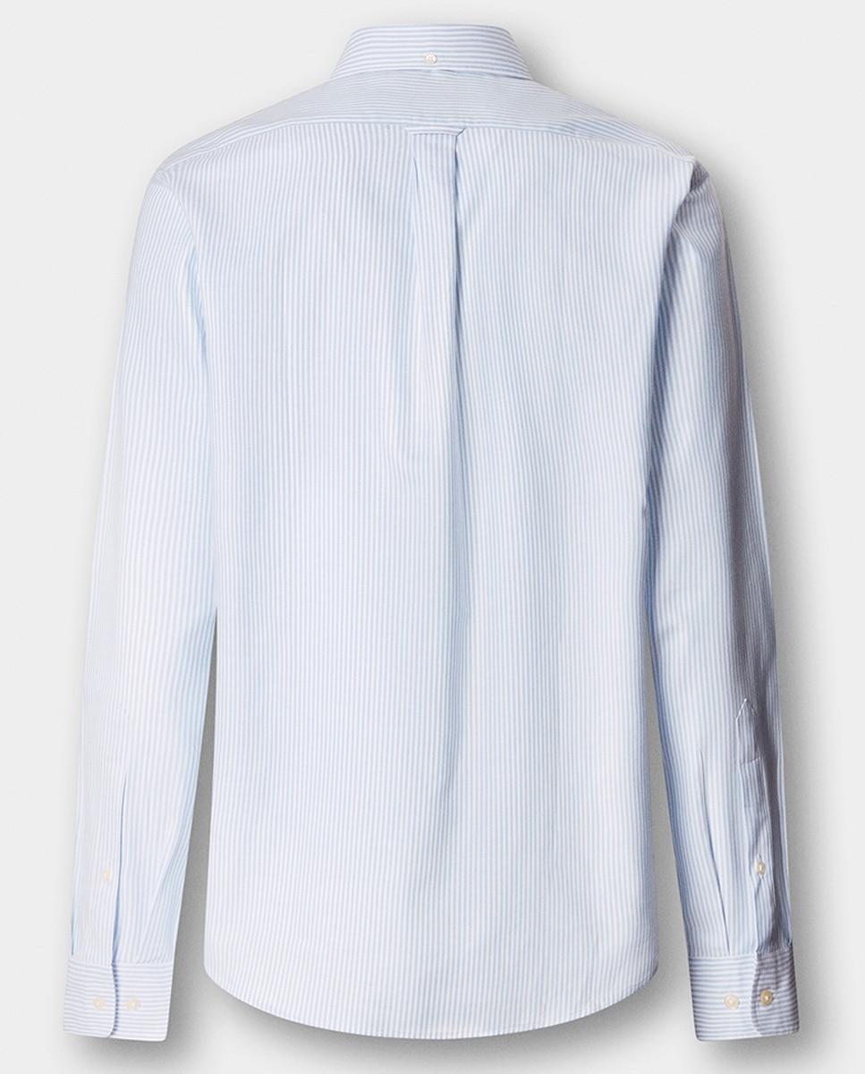 Camisa oxford de hombre fit regular rayas - Façonnable - Azul Azul-7