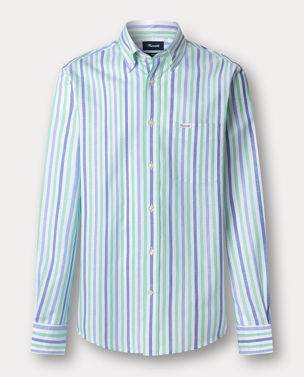 Imagem 0 de Camisa às Riscas Fit Club - Multicolor