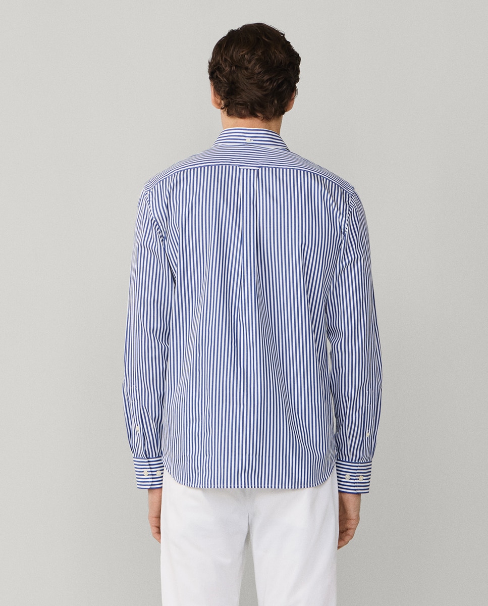 Camisa às Riscas Fit Club Azul-2