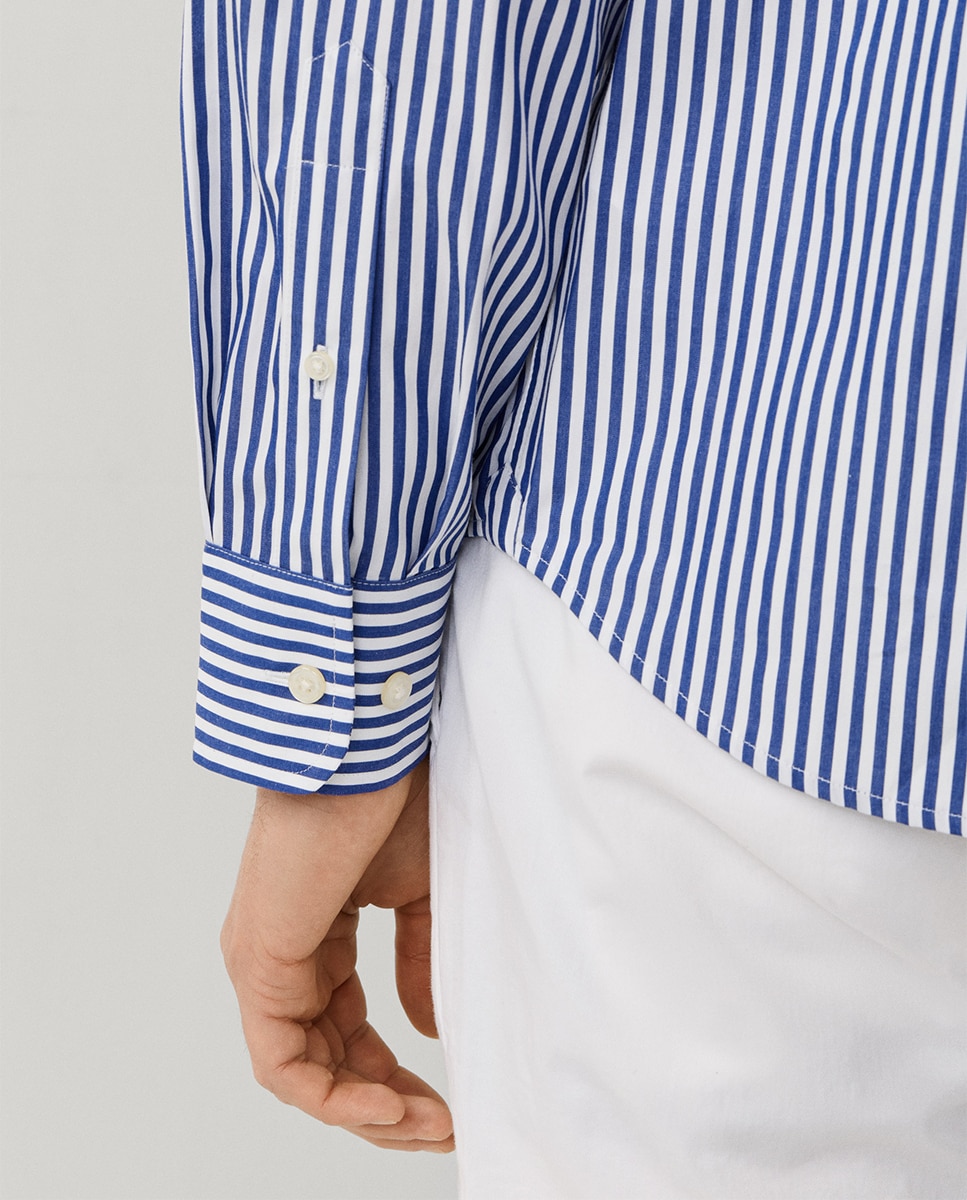 Camisa às Riscas Fit Club Azul-4
