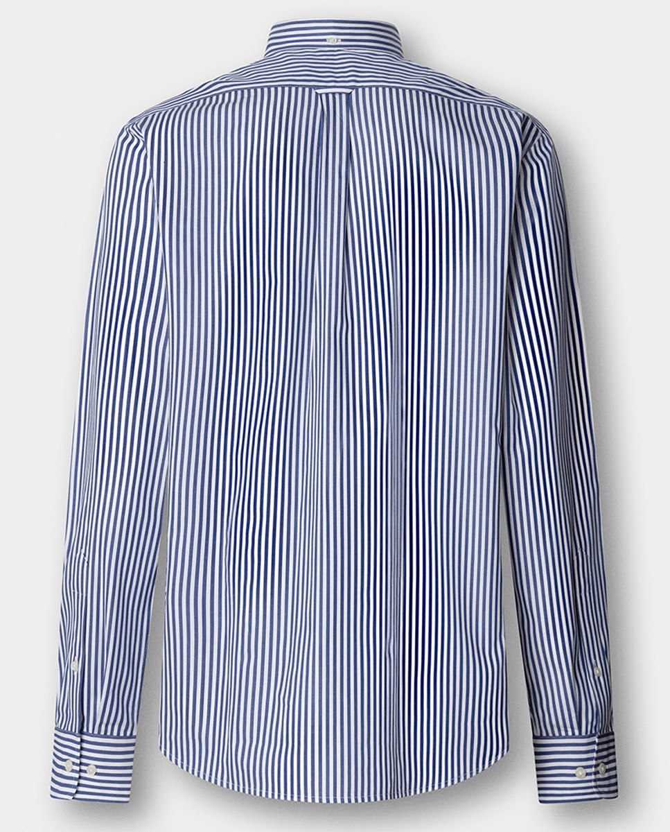 Camisa às Riscas Fit Club Azul-8