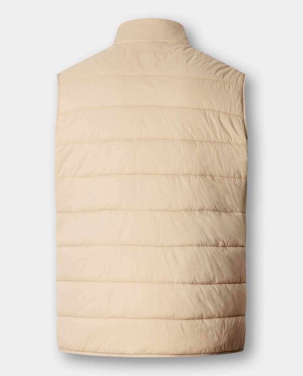 Colete Leve Acolchoado com Acabamento Repelente à Água e Forro de Chambray Natural-2