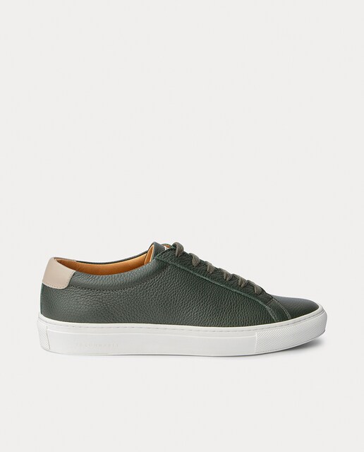 Imagen 0 de Zapatillas de hombre de cuero con parche estampado y logo en lateral de suela