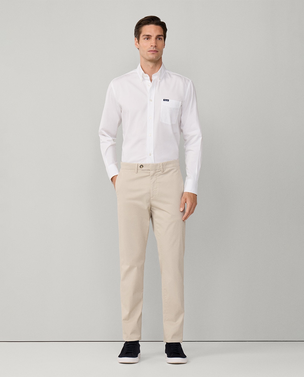 Imagem 0 de Calças Chino Classic Fit com Algodão Elástico