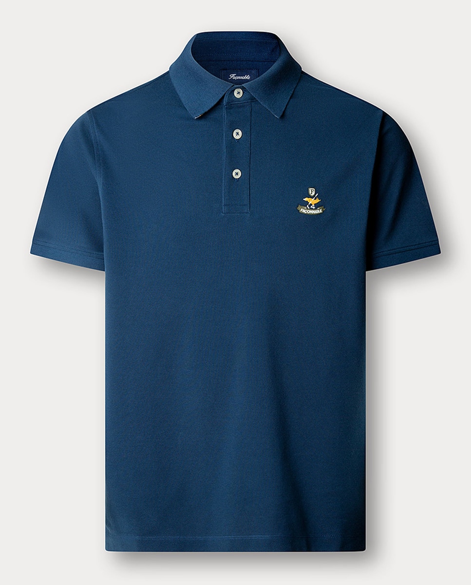 Imagen 5 de Polo de hombre de piqué manga corta birdie - Façonnable - Azul marino Azul marino