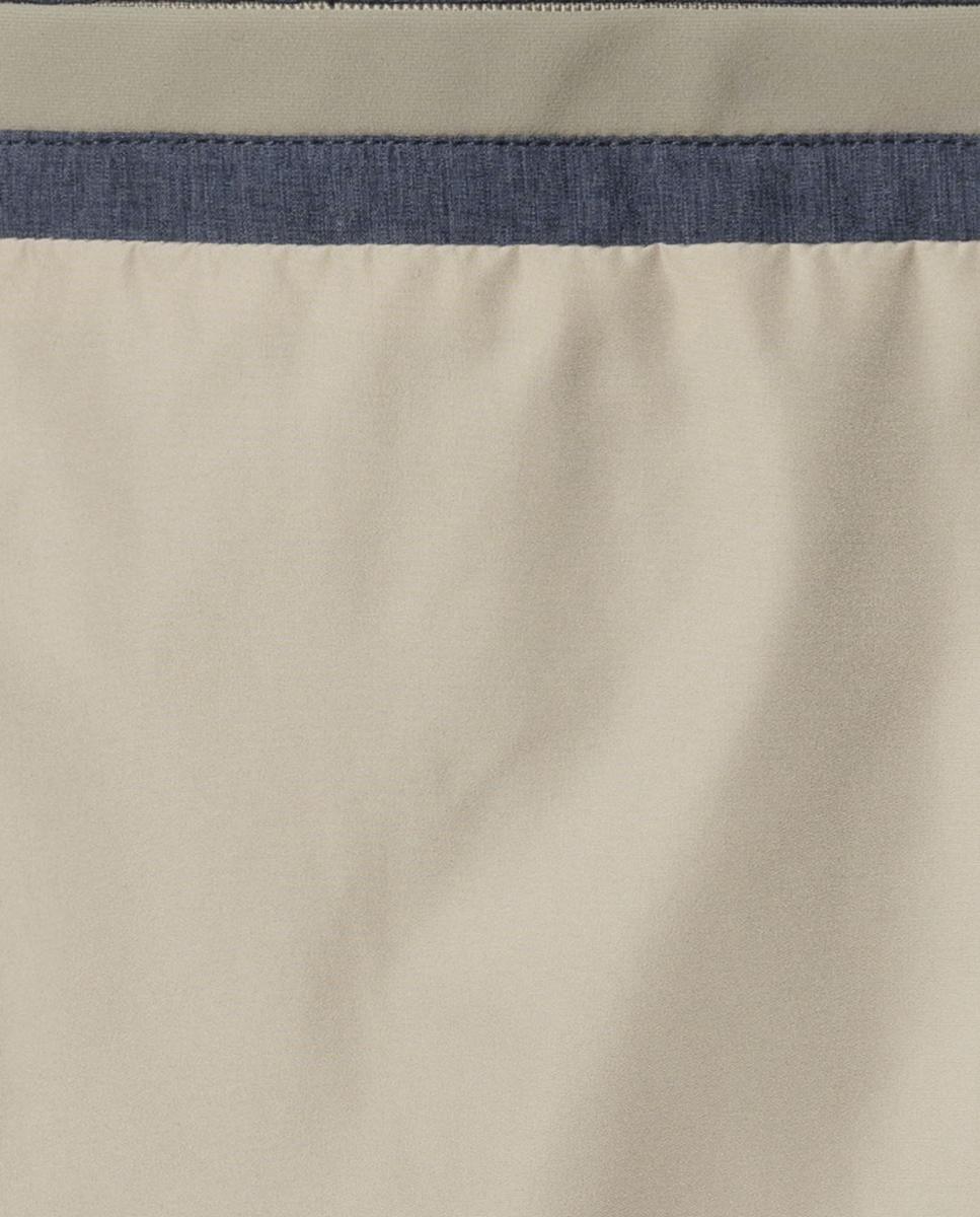 Casaco Acolchoado Elástico de Nylon Bege-3