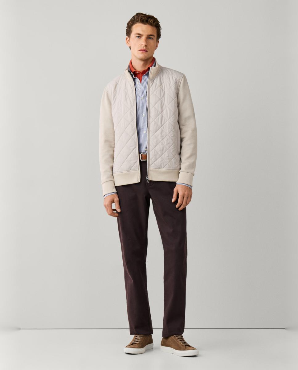 Imagen 7 de Chaqueta híbrida para hombre con frontal acolchado y mangas de punto. - Façonnable - Beige Beige