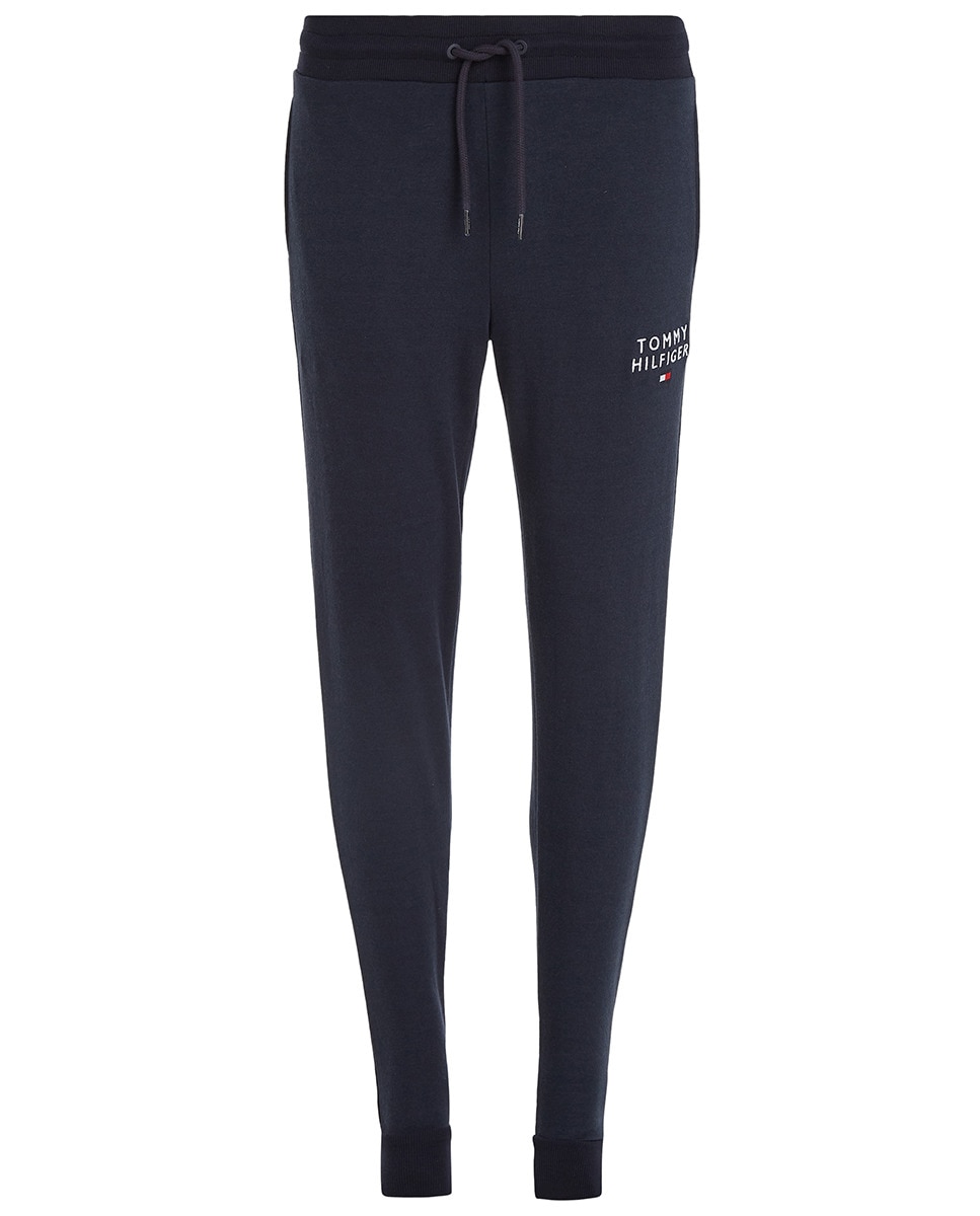 Joggers Cónicas com Bainha Elástica Azul-3