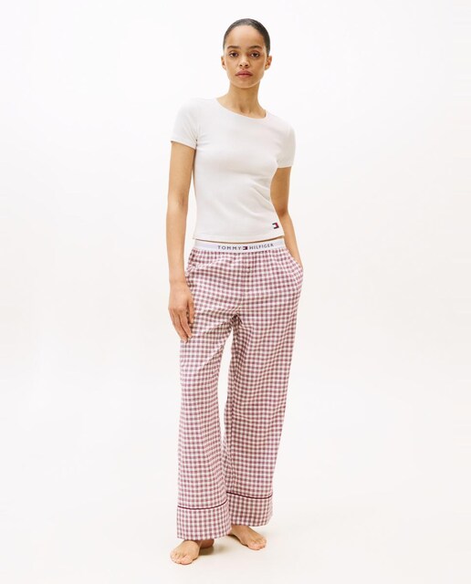 Imagem 0 de Calças de Pijama aos Quadrados com Cós com Logótipo