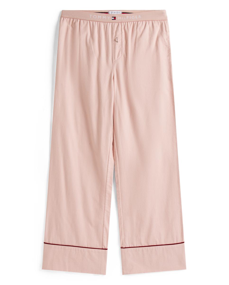 Calças de Pijama de Flanela Rosa-claro-5