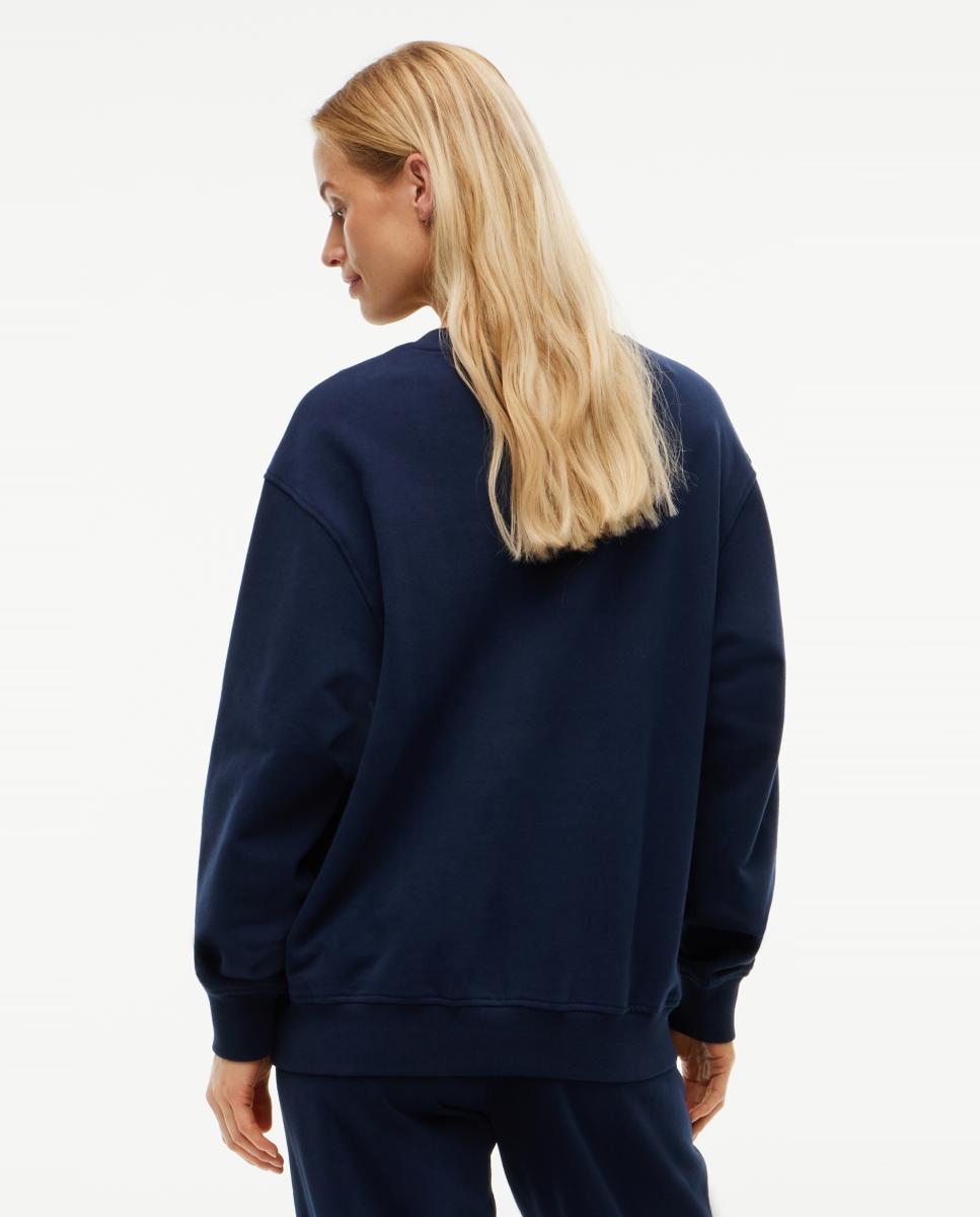 Sudadera de cuello redondo con logo mujer - Tommy Hilfiger - Azul oscuro Azul oscuro-3