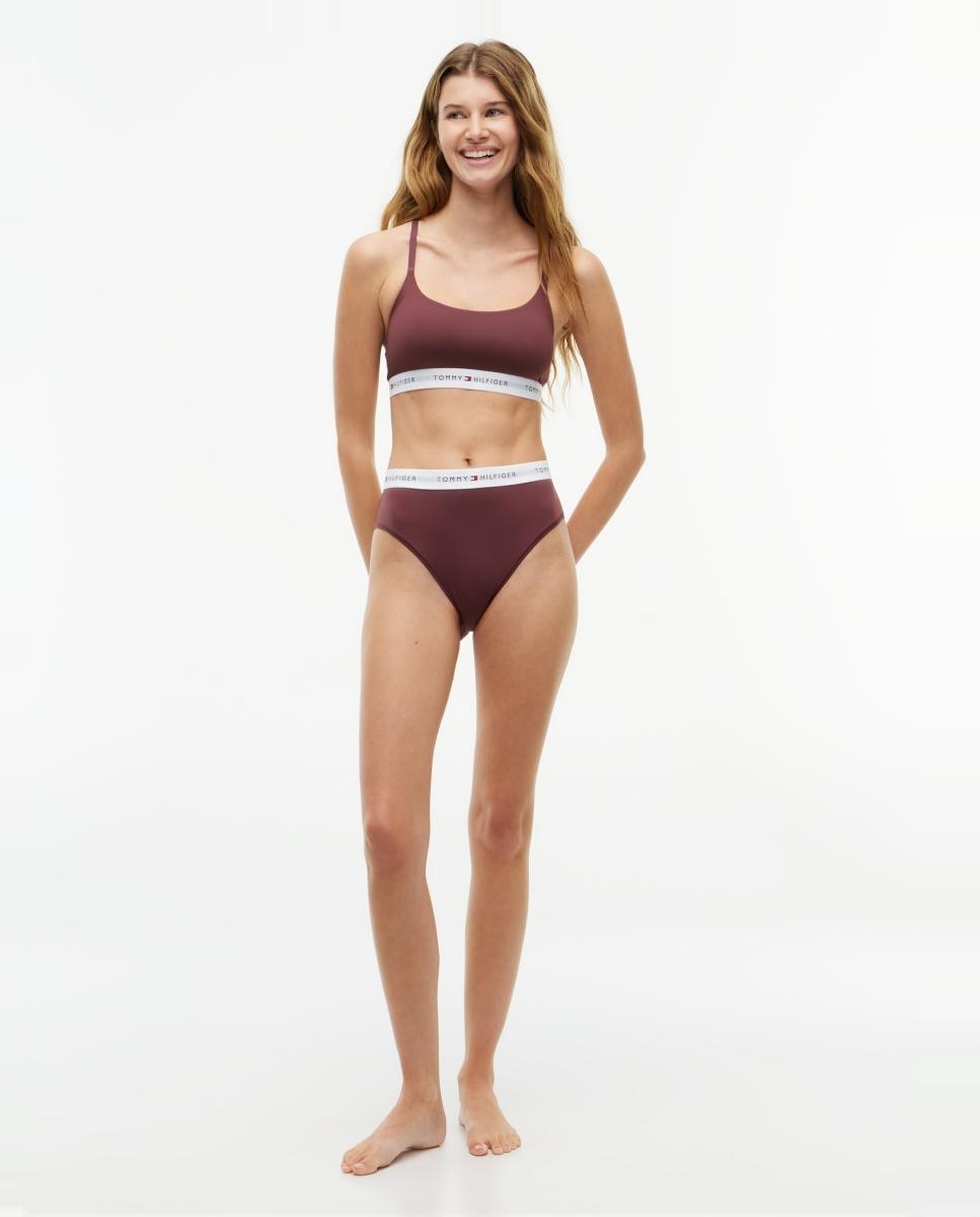 Bralette racerback - Tommy Hilfiger - Marrón oscuro Marrón oscuro-5