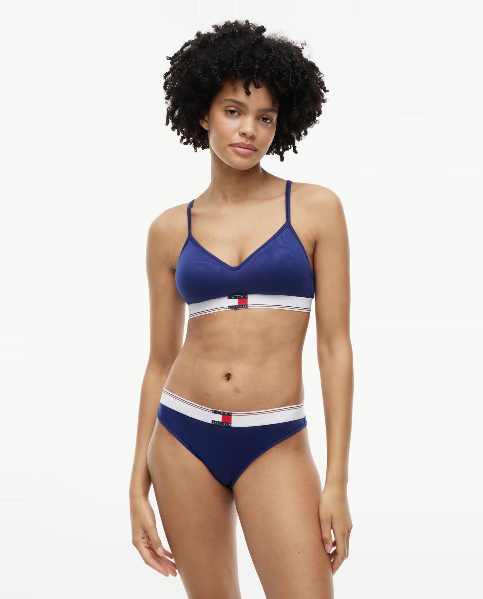 Bralette Push-Up Canelado Azul-médio-2