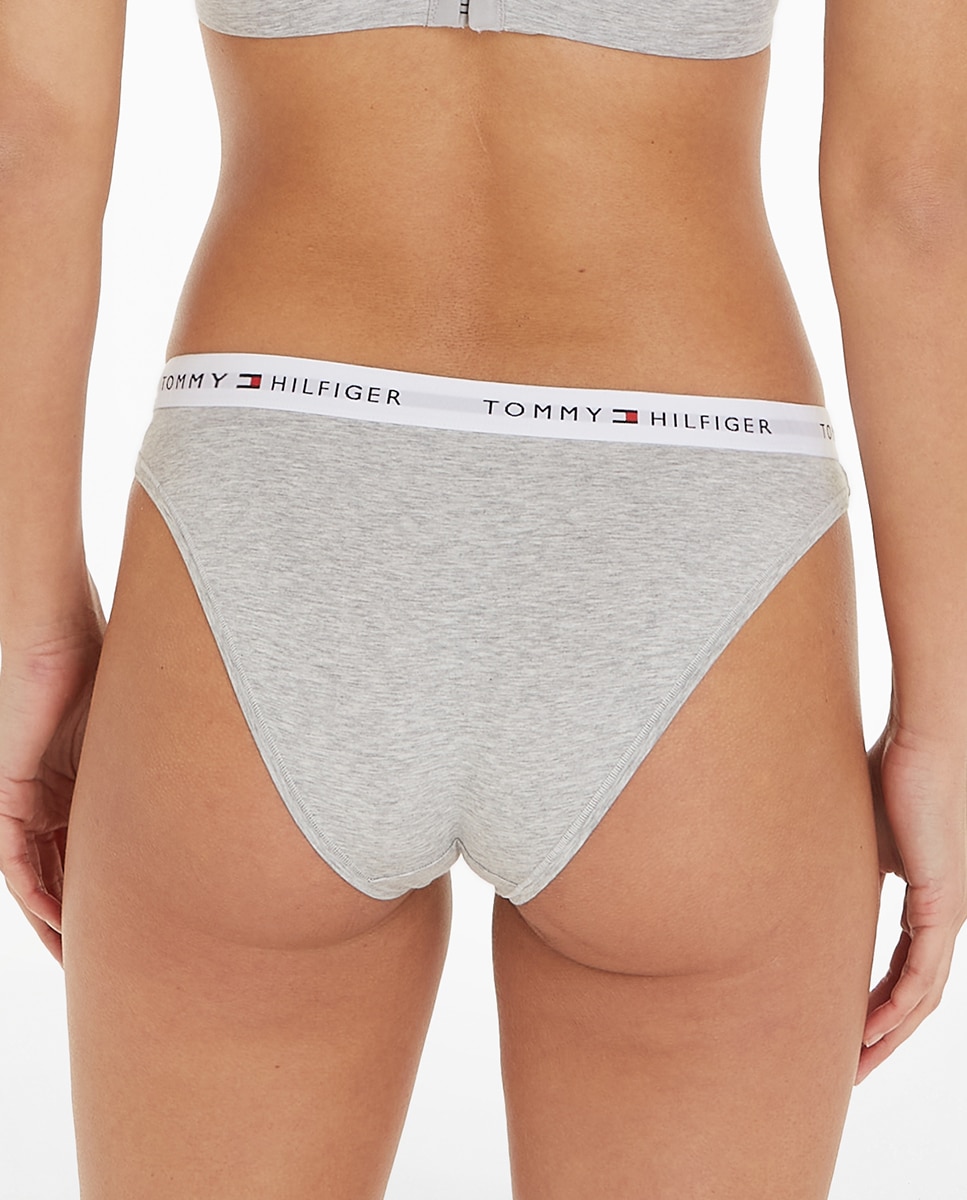 Cueca Tommy Icons com Inscrição Distintiva Cinzento-2
