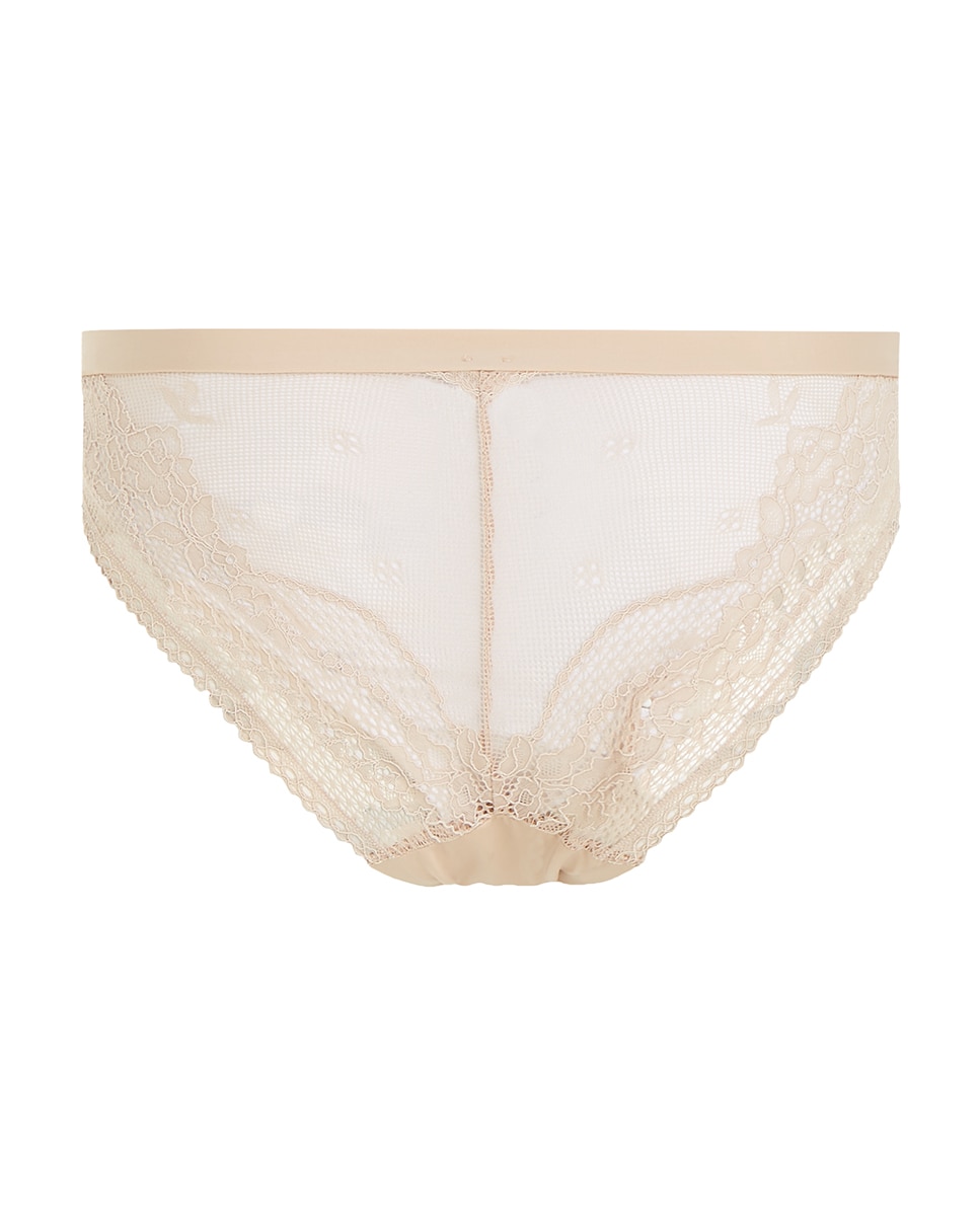 Cueca clássica lisa Bege-5