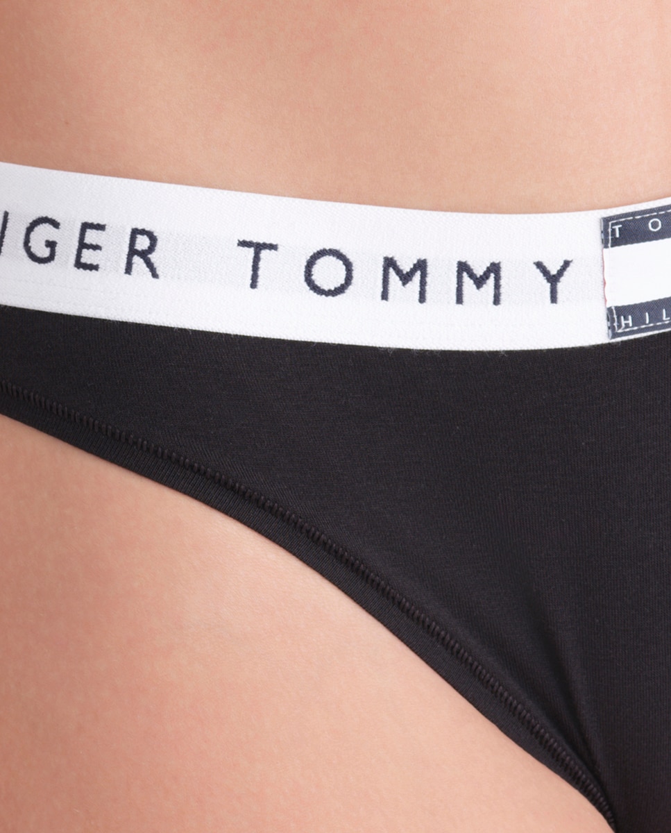 Imagen 4 de Braga de algodón con bandera en cinturilla - Tommy Hilfiger - Negro Negro