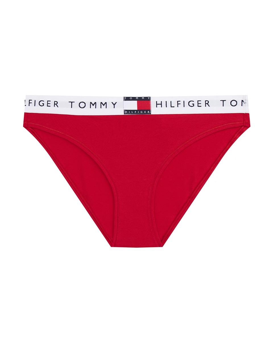Braga de algodón con bandera en cinturilla - Tommy Hilfiger - Rojo Rojo-5