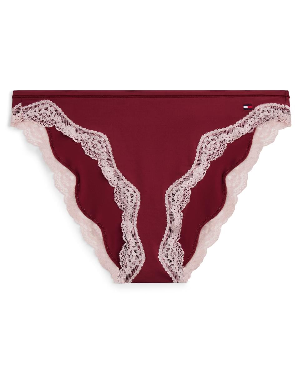 Cueca com Renda em Contraste Vermelho-1