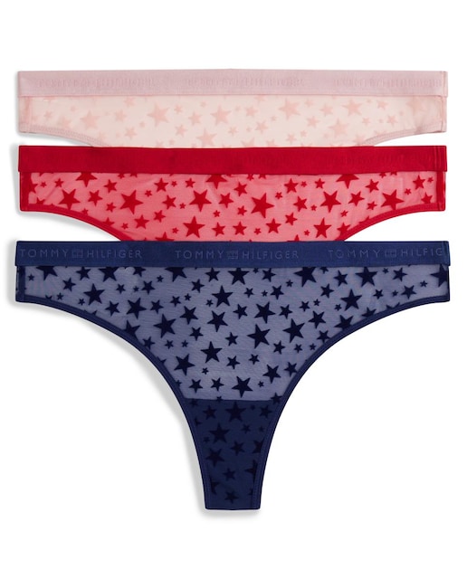 Imagem 0 de Pack de 3 Tangas com Estampado de Estrelas e Cós com Logótipo