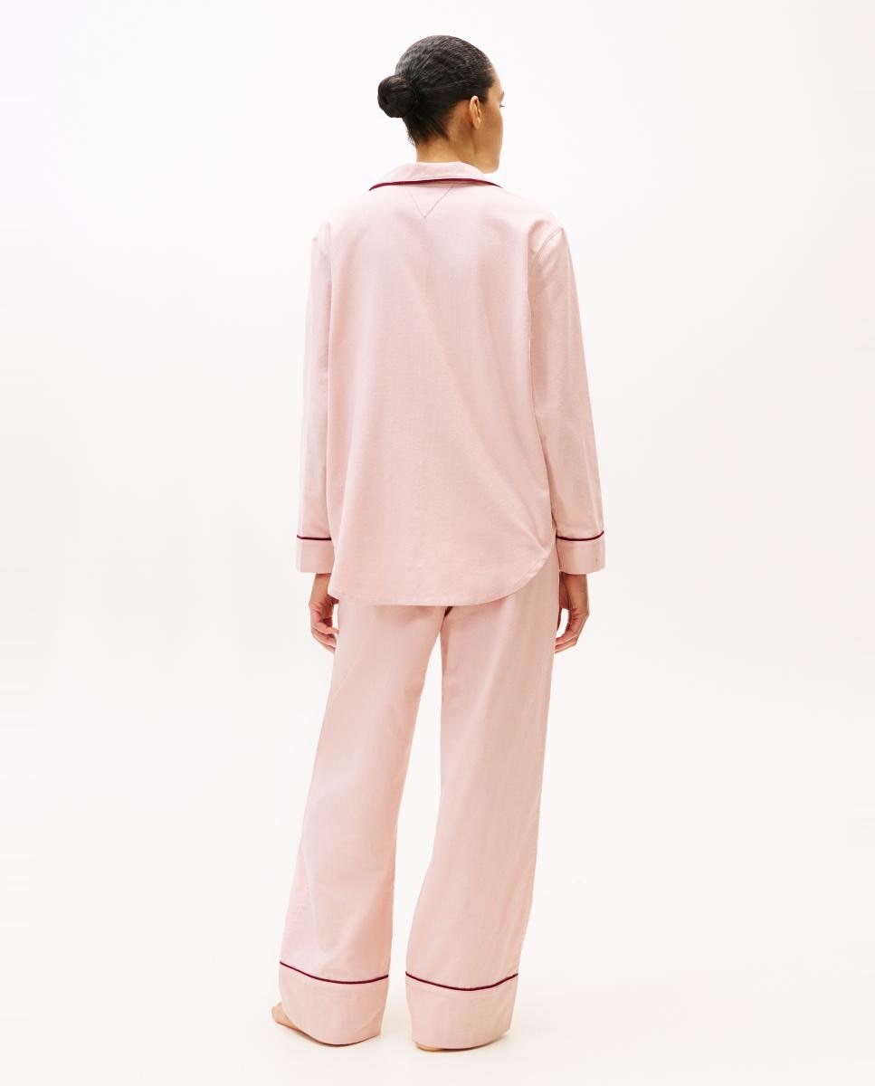 Camisa de Pijama em Flanela Rosa-claro-2