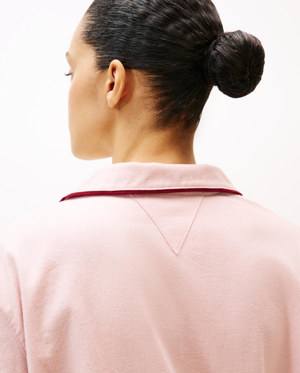 Camisa de Pijama em Flanela Rosa-claro-3