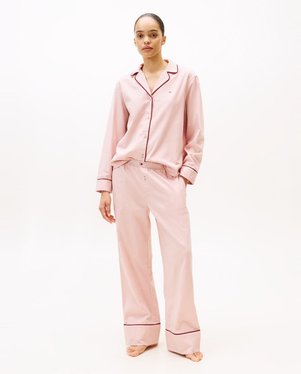 Camisa de Pijama em Flanela Rosa-claro-4