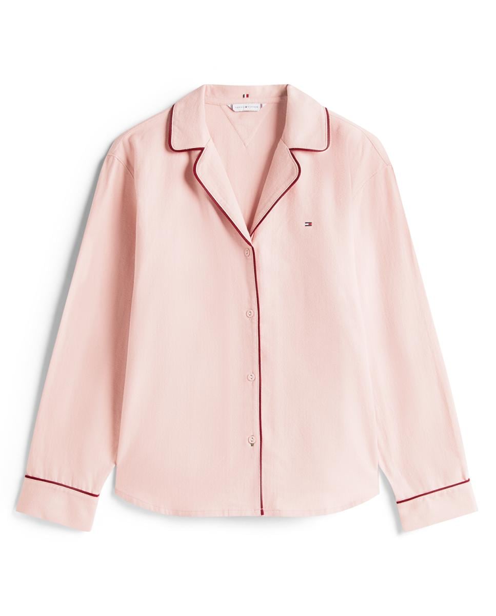 Camisa de Pijama em Flanela Rosa-claro-5