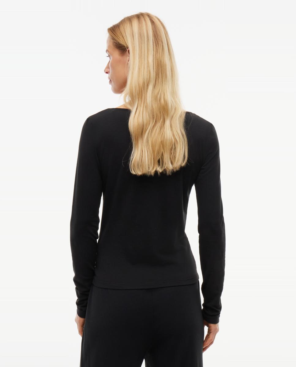 Top de Manga Larga con Encaje - Tommy Hilfiger - Negro Negro-3