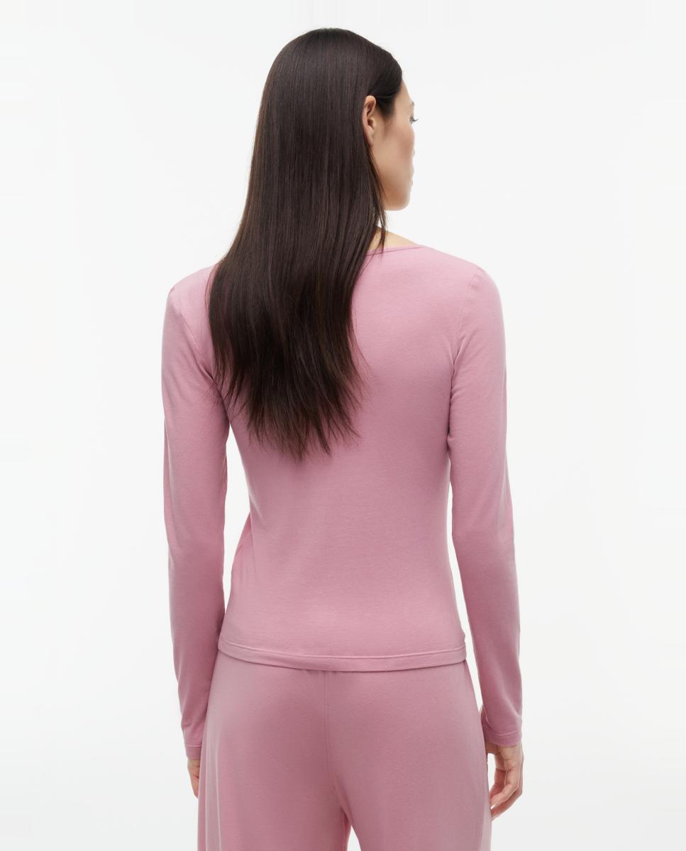 Top de Manga Larga con Encaje - Tommy Hilfiger - Rosa Rosa-3