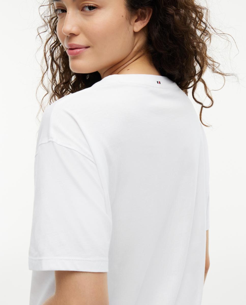 Camiseta de mujer de manga corta con logo - Tommy Hilfiger - Blanco Blanco-2
