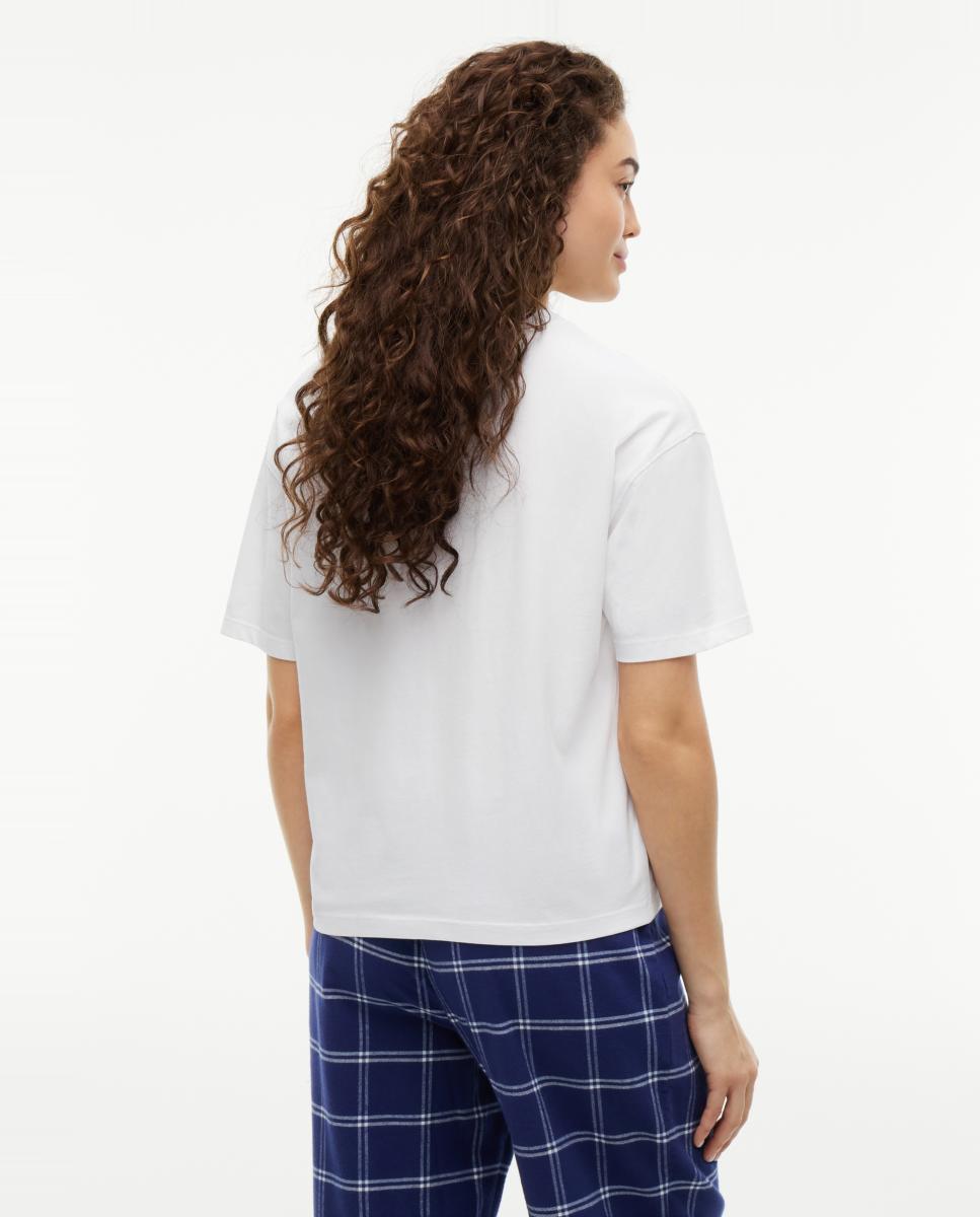 Camiseta de mujer de manga corta con logo - Tommy Hilfiger - Blanco Blanco-3