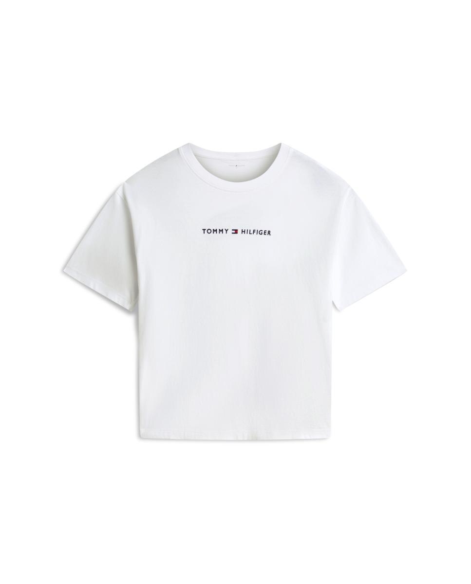 Camiseta de mujer de manga corta con logo - Tommy Hilfiger - Blanco Blanco-4