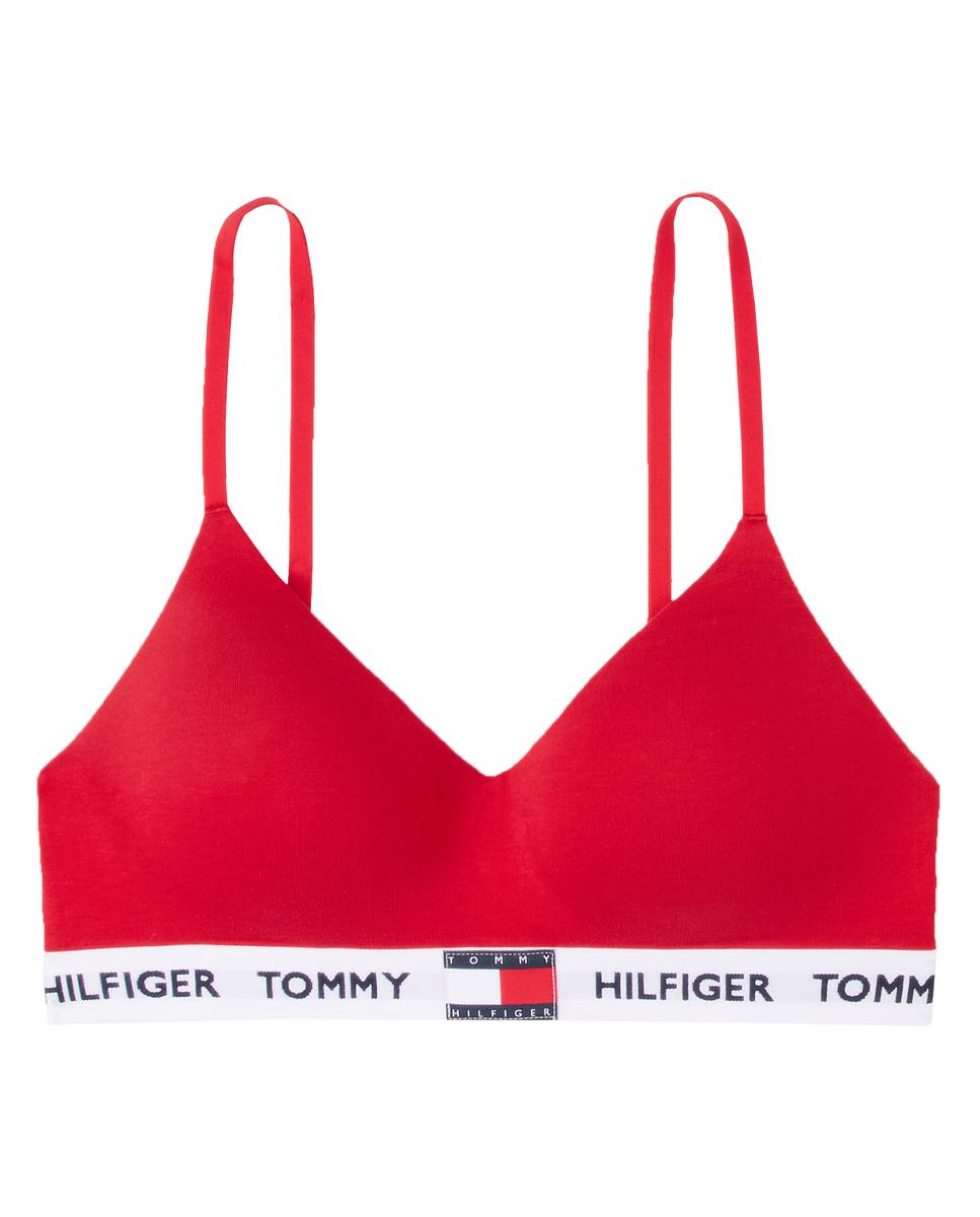 Bralette Push-Up com Logótipo no Cós Vermelho-5